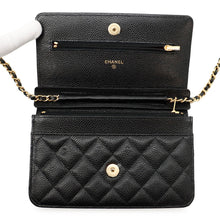 Load image into Gallery viewer, CHANEL Matelasse Classic Chain Wallet BlackAP0250 Caviar Leather