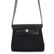 将图像加载到图库查看器中,HERMES Herbag zip Black Toile H Vache Hunter Leather Size Mini