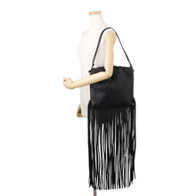 Load image into Gallery viewer, Bottega Veneta The Fringe Shoulder Bag Black630363 Leather