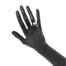 Load image into Gallery viewer, CHANEL Comet Twin Pearl Ring Size 52/#12 18K White Gold