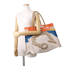 Load image into Gallery viewer, HERMES Escale à la Plage beach bag Ashie/Multicolor Toile H