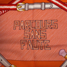 将图像加载到图库查看器中,HERMES Giant Square Parcours Sans Faute - A perfect course Size 140 Orange/Corail/White Cashmere70% Silk30%