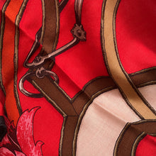 Load image into Gallery viewer, HERMES Giant Square Imperial Studies L'Instruction du Roy Size 140 Rouge/Orange Cashmere Silk