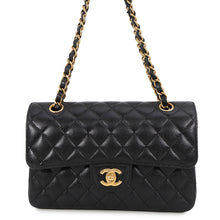 Load image into Gallery viewer, CHANEL Matelasse W-Flap W-Chain Shoulder Bag BlackA01113 Caviar Leather Size 23