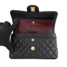Load image into Gallery viewer, CHANEL Matelasse W-Flap W-Chain Shoulder Bag BlackA01113 Caviar Leather Size 23