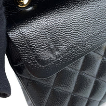 Load image into Gallery viewer, CHANEL Matelasse W-Flap W-Chain Shoulder Bag BlackA01113 Caviar Leather Size 23