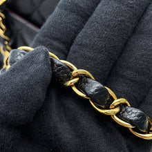 将图像加载到图库查看器中,CHANEL Matelasse W-Flap W-Chain Shoulder Bag BlackA01113 Caviar Leather Size 23