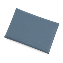 Load image into Gallery viewer, HERMES Calvi Duo Blue Tempete Epsom
