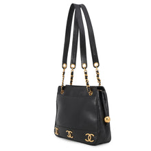 Load image into Gallery viewer, CHANEL Triple Coco ChainShoulder BlackA03675 Caviar Leather