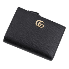 将图像加载到图库查看器中,GUCCI GG Marmont Compact Wallet Black772738 Leather
