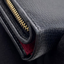 将图像加载到图库查看器中,GUCCI GG Marmont Compact Wallet Black772738 Leather