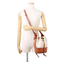 将图像加载到图库查看器中,LOEWE Balloon Shoulder Small Beige/BrownA710C31X02 Canvas Leather
