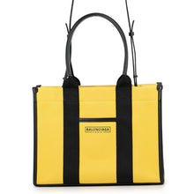 Load image into Gallery viewer, BALENCIAGA HardWear Small 2WAY Tote Bag Yellow/Black671402 Canvas Leather