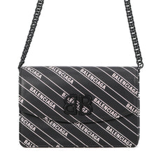 Load image into Gallery viewer, BALENCIAGA Monaco Chain Wallet Black/White561507 Leather