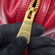 将图像加载到图库查看器中,MIUMIU Handbag Bowling Red5BB182 Leather