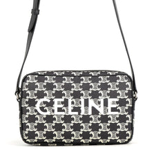 Load image into Gallery viewer, CELINE Triomphe Messenger Medium Black/White194502 PVC Leather