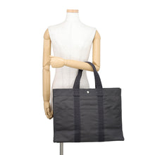 将图像加载到图库查看器中,HERMES Her Line Tote Gray Canvas Size GM