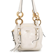 Load image into Gallery viewer, PRADA Dangle Top Handle White1BB137 Leather Size Mini