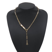 Load image into Gallery viewer, HERMES Kelly Chaine Lariat Necklace Size STH218272B 00ST 18K Yellow Gold