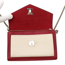 Load image into Gallery viewer, LOUIS VUITTON Pochette Lock Me Chain Lie De Vin/Etain/CrèmeM63470 Calf Leather Size BB