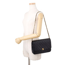 将图像加载到图库查看器中,CHANEL Matelasse ChainShoulder Bag Black Lambskin Size 25