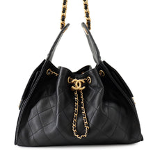 将图像加载到图库查看器中,CHANEL CHANEL25 ChainShoulder Bag BlackAS5293 Caviar Leather Size Small