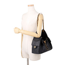 将图像加载到图库查看器中,CHANEL CHANEL25 ChainShoulder Bag BlackAS5293 Caviar Leather Size Small