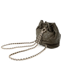 将图像加载到图库查看器中,CHANEL Drawstring Double Pocket Backpack KhakiAS4342 Leather