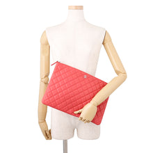 Load image into Gallery viewer, CHANEL Matelasse Clutch Bag PinkA82552 Caviar Leather