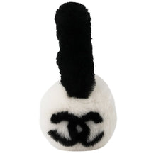 Load image into Gallery viewer, CHANEL Earmuffs CocoNeige White/BlackAAB261 Shearling