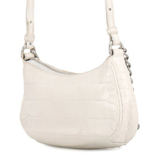 Load image into Gallery viewer, BALENCIAGA Le Cagoule Shoulder Bag White695814 Embossed Leather Size Mini