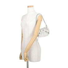 Load image into Gallery viewer, BALENCIAGA Le Cagoule Shoulder Bag White695814 Embossed Leather Size Mini