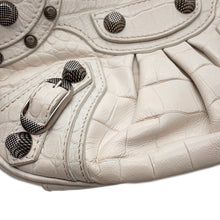Load image into Gallery viewer, BALENCIAGA Le Cagoule Shoulder Bag White695814 Embossed Leather Size Mini
