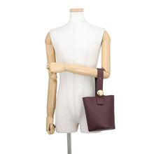 Load image into Gallery viewer, LOEWE Anagram Pebble Baguette Bag Bordeaux Leather Size Mini