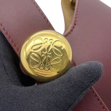 Load image into Gallery viewer, LOEWE Anagram Pebble Baguette Bag Bordeaux Leather Size Mini
