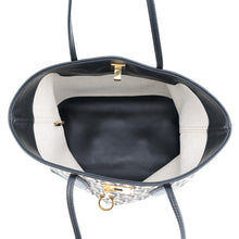 Load image into Gallery viewer, Ferragamo Gancini Tote Bag Black/Beige21H663 720393 Leather Canvas
