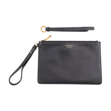 Load image into Gallery viewer, Ferragamo Gancini Tote Bag Black/Beige21H663 720393 Leather Canvas