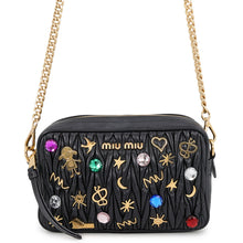 Load image into Gallery viewer, MIUMIU Matelassé Bijoux Chain Shoulder Black5BH118_2B5T_F0002 Leather