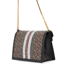 Load image into Gallery viewer, BURBERRY TBMonogram ChainShoulder Bag Black/Brown/Multicolor PVC Leather