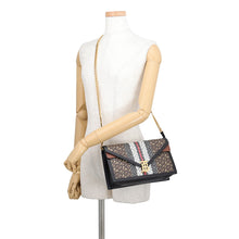 Load image into Gallery viewer, BURBERRY TBMonogram ChainShoulder Bag Black/Brown/Multicolor PVC Leather