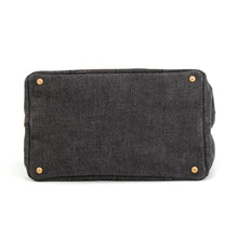 Load image into Gallery viewer, PRADA Canapa 2WAY Tote Bag Black1BG642 Denim Size Medium