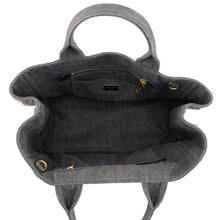 Load image into Gallery viewer, PRADA Canapa 2WAY Tote Bag Black1BG642 Denim Size Medium