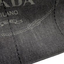 Load image into Gallery viewer, PRADA Canapa 2WAY Tote Bag Black1BG642 Denim Size Medium