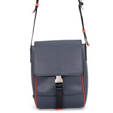 将图像加载到图库查看器中,PRADA Saffiano Leather Shoulder Bag Navy/Orange2VD019 Leather