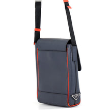 将图像加载到图库查看器中,PRADA Saffiano Leather Shoulder Bag Navy/Orange2VD019 Leather