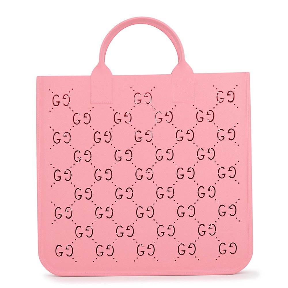GUCCI クラッチバッグ ピンク GUCCI Punching GG Rubber Tote Pink679365 Rubber– GALLERY RARE