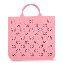 将图像加载到图库查看器中,GUCCI Punching GG Rubber Tote Pink679365 Rubber