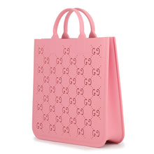 将图像加载到图库查看器中,GUCCI Punching GG Rubber Tote Pink679365 Rubber