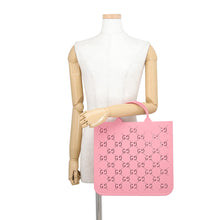 将图像加载到图库查看器中,GUCCI Punching GG Rubber Tote Pink679365 Rubber