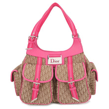Load image into Gallery viewer, Dior Trotter Tote Bag Pink/Brown Canvas Leather